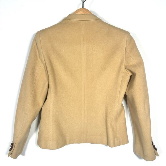 Saks Fifth Avenue Camel Wool Blazer Made in Japan Size 12 - Picture 2 of 7